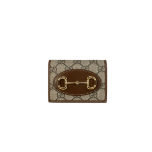 GG HORSEBIT 1955 CARD CASE WALLET 11CM BROWN
