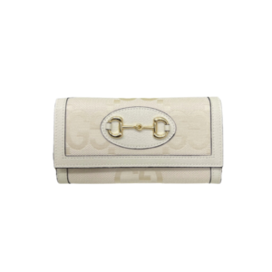 GG HORSEBIT 1955 GG WALLET WITH CHAIN WHITE AND BEIGE 19CM