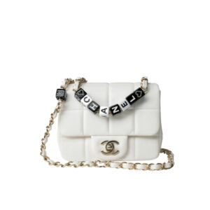 CHANEL MINI FLAP BAG WHITE 17CM