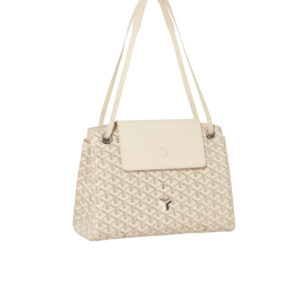 GOYARD WHITE GOYARDINE ROUETTE PM