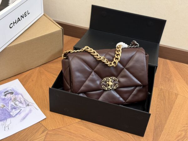 CHANEL 19 DESIGNER HANDBAGS FOR WOMEN 25CM - Image 8