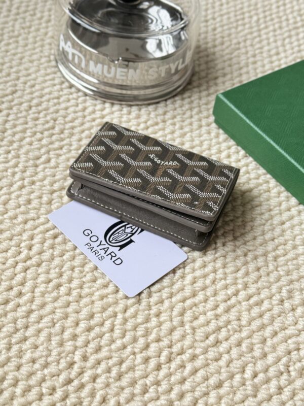 GOYARD SAINT-PERRE BLACK TAN MINI WALLET - Image 4