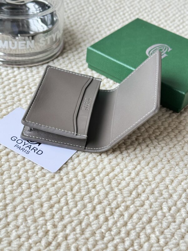 GOYARD SAINT-PERRE BLACK TAN MINI WALLET - Image 6