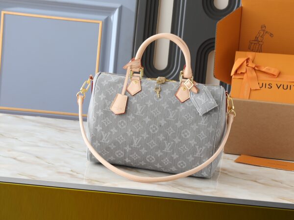 LOUIS VUITTON SPEEDY BANDOULIÈRE 30 MONOGRAM DENIM GREY - Image 2