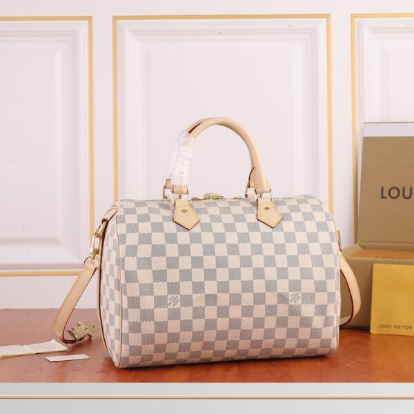 LOUIS VUITTON SPEEDY BANDOULIÈRE 30 DAMIER AZUR CANVAS. - Image 4