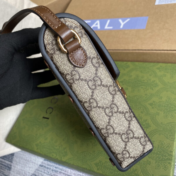 GUCCI HORSEBIT 1955 MINI BAG BROWN TOP QUALITY - Image 3