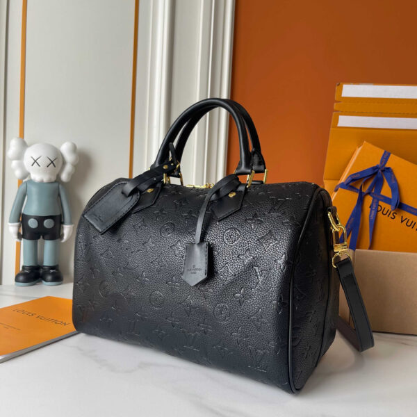 LOUIS VUITTON SPEEDY SOFT 30 MONOGRAM EMPREINTE BAG BLACK - Image 8