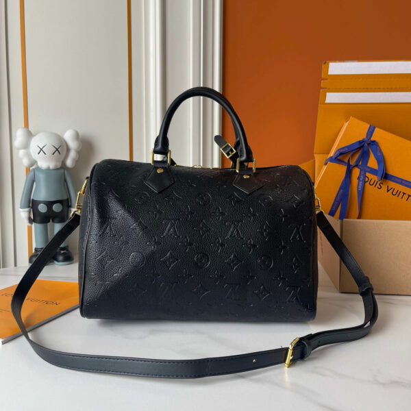 LOUIS VUITTON SPEEDY SOFT 30 MONOGRAM EMPREINTE BAG BLACK - Image 7