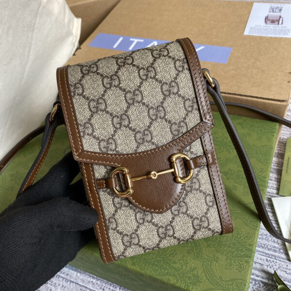 GUCCI HORSEBIT 1955 MINI BAG BROWN TOP QUALITY - Image 5