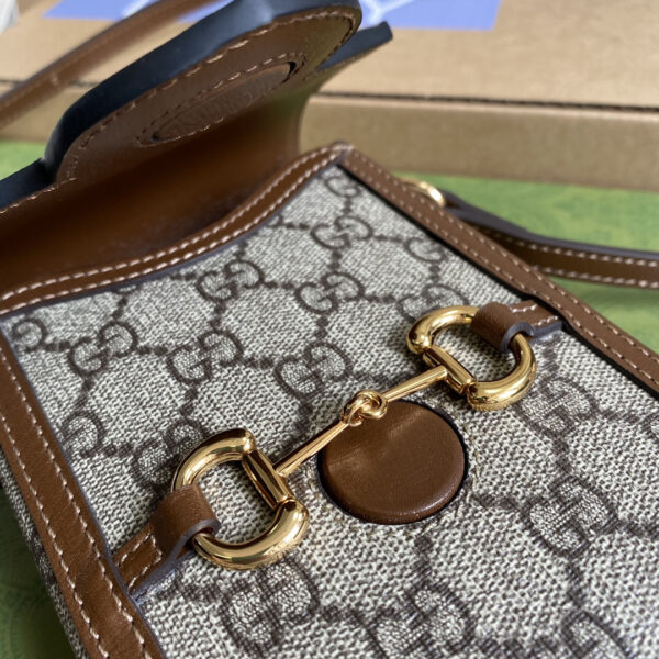 GUCCI HORSEBIT 1955 MINI BAG BROWN TOP QUALITY - Image 8