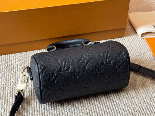 LOUIS VUITTON NANO SPEEDY HANDBAG BLACK MONOGRAM - Image 8