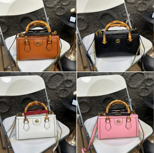 GUCCI DIANA SMALL SHOULDER BAG BLACK 25CM ‎ - Image 3