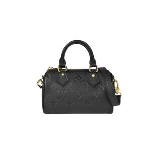 LOUIS VUITTON NANO SPEEDY HANDBAG BLACK MONOGRAM