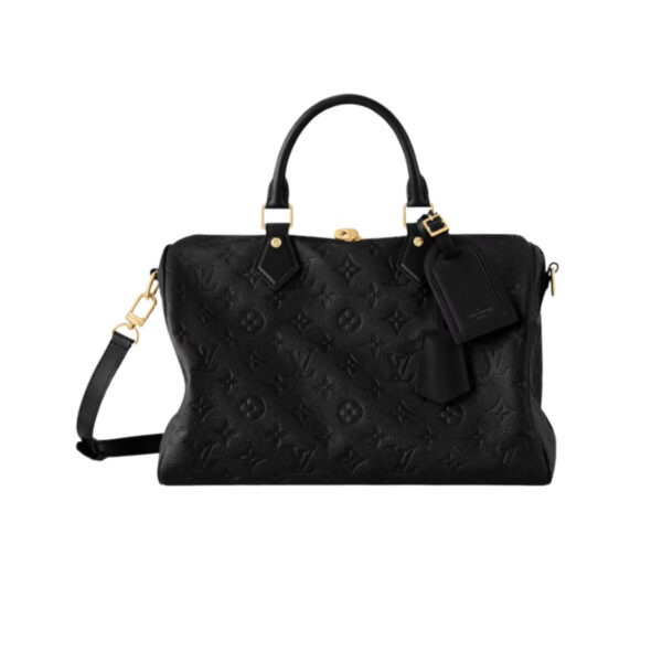 LOUIS VUITTON SPEEDY SOFT 30 MONOGRAM EMPREINTE BAG BLACK