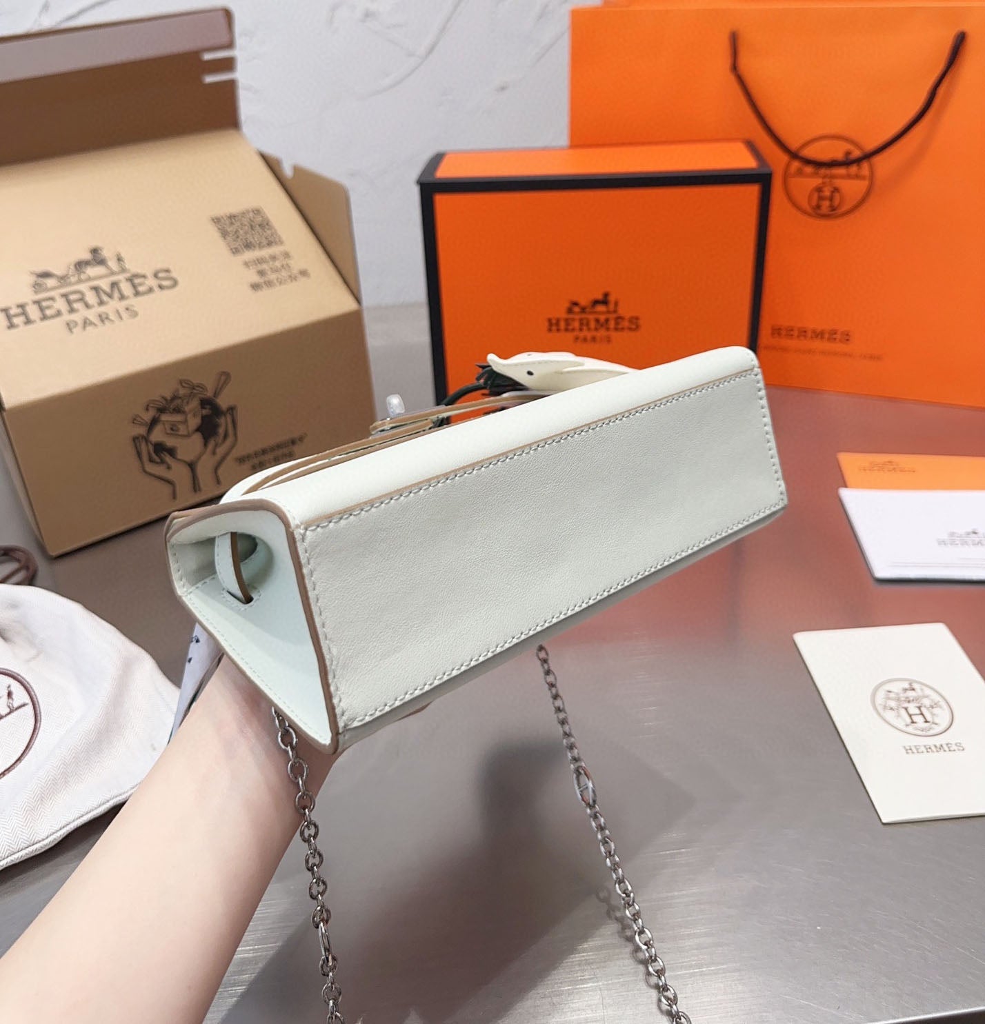 HM MINI KELLY LUXURY HANDBAG - Image 3