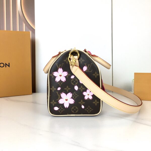 LOUIS VUITTON LV X TM MONOGRAM CHERRY BLOSSOM SPEEDY BANDOULIERE 25 - Image 8