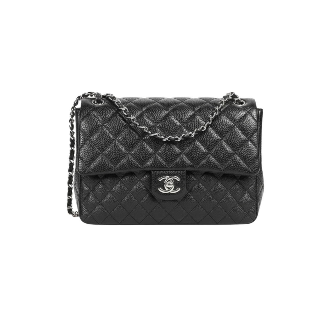 CHANEL CLASSIC QUILTED CAVIAR FLAP BAG