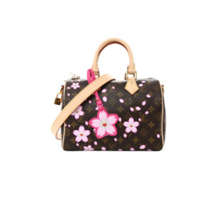 LOUIS VUITTON LV X TM MONOGRAM CHERRY BLOSSOM SPEEDY BANDOULIERE 25
