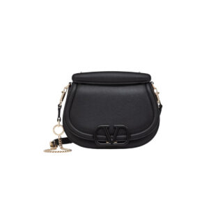 VALENTINO VSLING BAG IN GRAINED BLACK 22CM